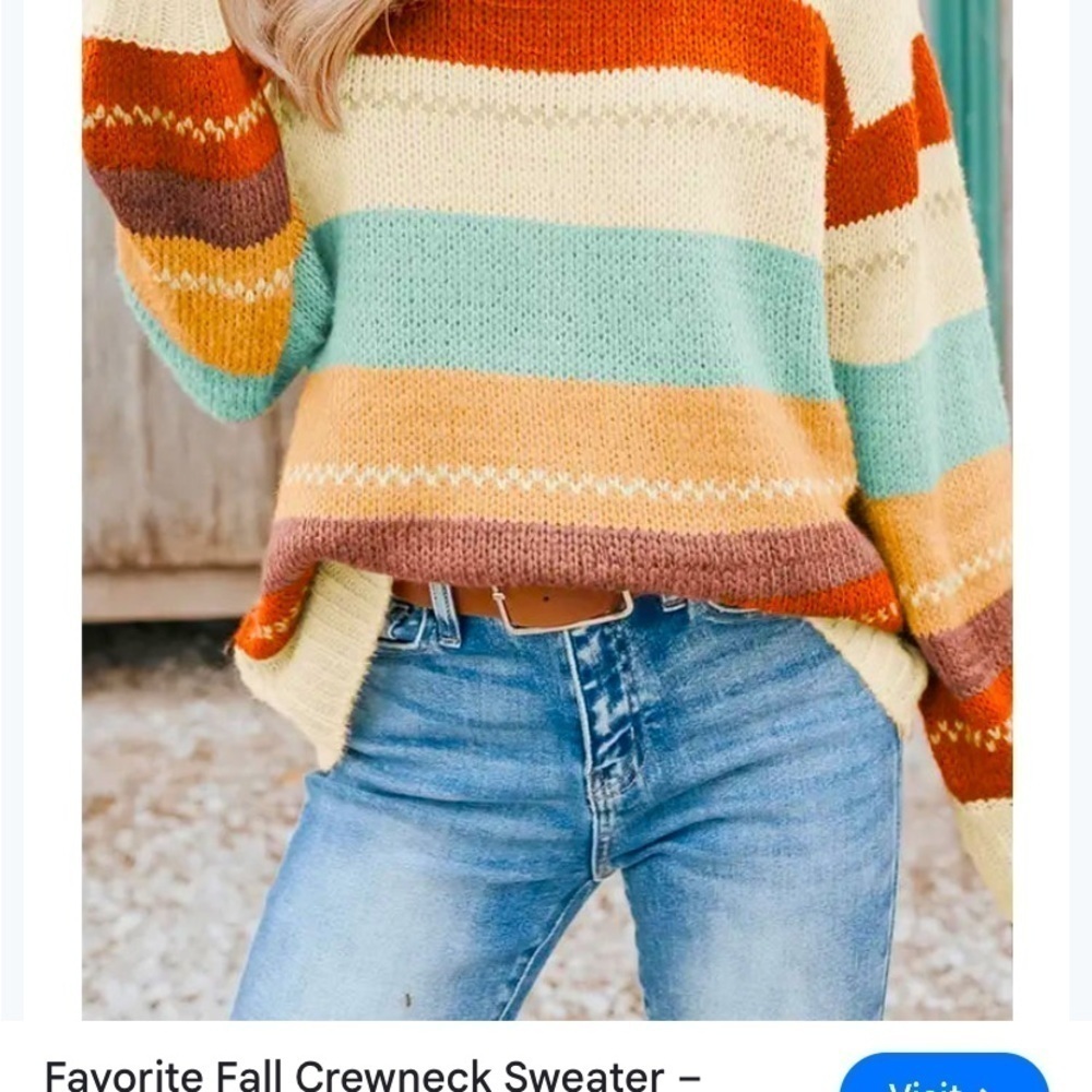 Magnolia boutique, small‎ women’s sweater striped fall favorite